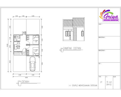Layout Tipe 27 (subsidi)